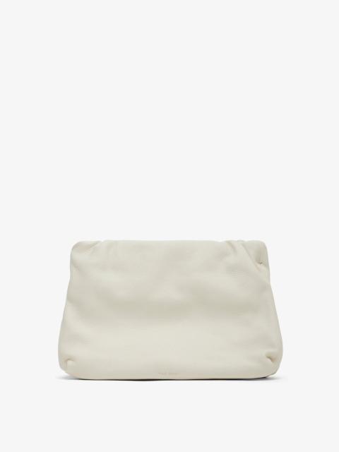 The Row Bourse Ivory leather clutch bag
