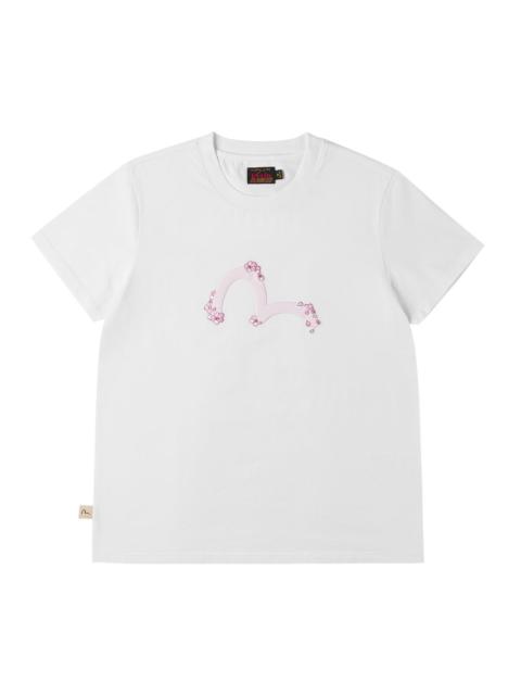 EVISU Sakura Embroidery Seagull Print T-Shirt
