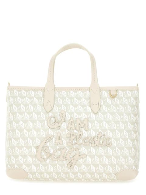 Anya Hindmarch XS TOTE BAG WITH I AM A PLASTIC BAG PATTERN