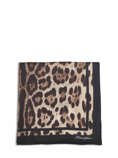 Dolce & Gabbana Dolce & Gabbana Women Leopard Print Silk Twill Scarf