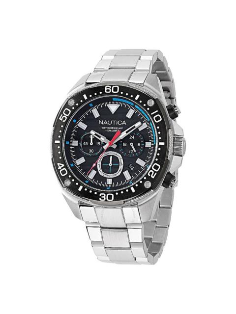 Other Designers Nautica NCT Blue Sail Chronograph Quartz Black Dial Men's Watch NAPBSF406
