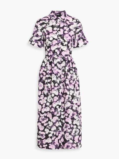 Erdem Floral-print cloqué midi shirt dress