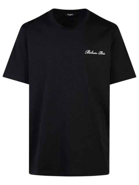 Balmain Balmain 'Signature' Black Cotton T-Shirt Men