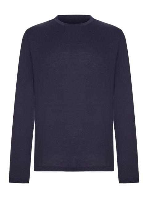Herno Herno Men Crew Neck Long Sleeved Sweater With Tone-On-Tone Logo