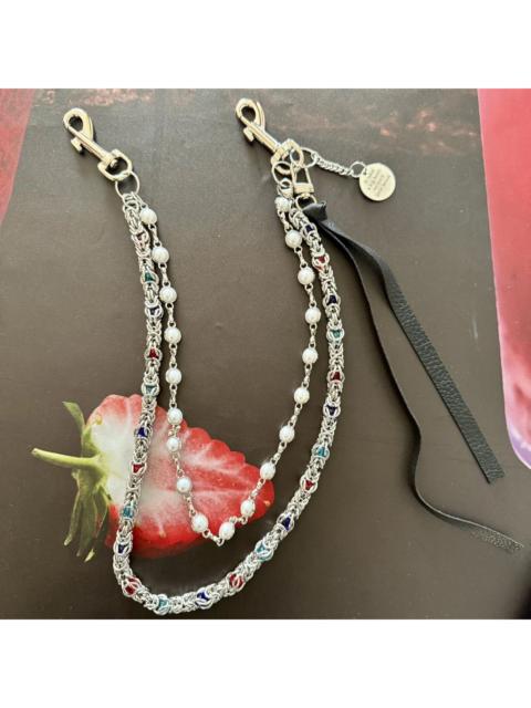 Other Designers Jewelry - silver and pearl wallet chain