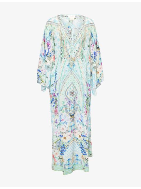 CAMILLA Sunrise In Sintra V-Neck Silk Kaftan