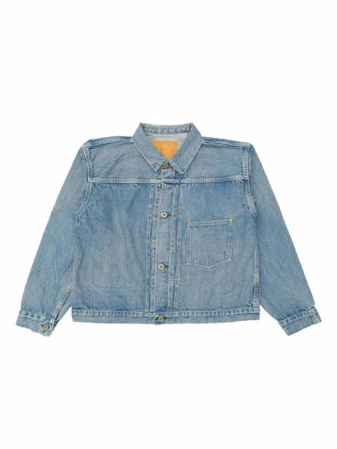 REMI RELIEF 12oz DENIM WW2 MODEL JACKET - USED BLUE - RN29373246