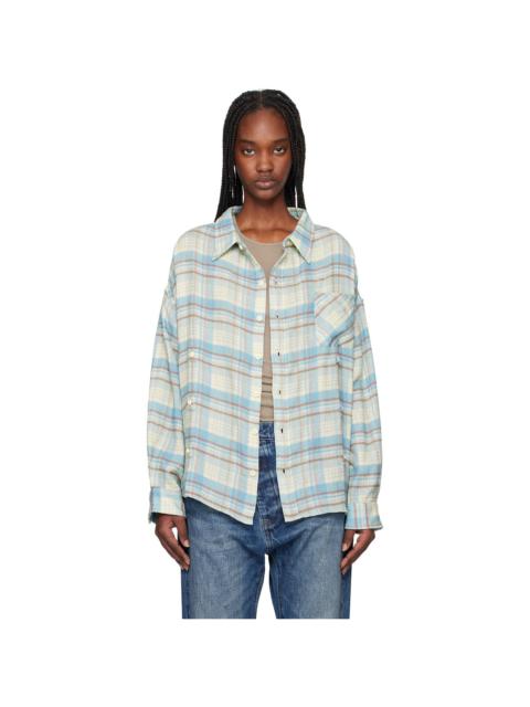 R13 Blue Double Front Shirt