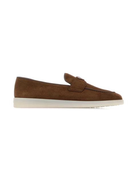 Prada Brown Suede Loafers