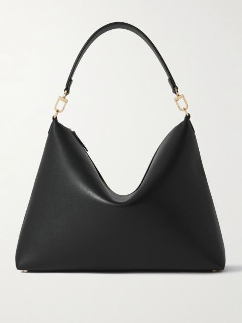 TOTEME Bevel medium textured-leather tote Black