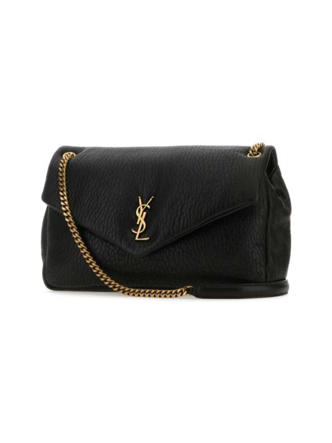 SAINT LAURENT Black Leather Big Calypso Shoulder Bag