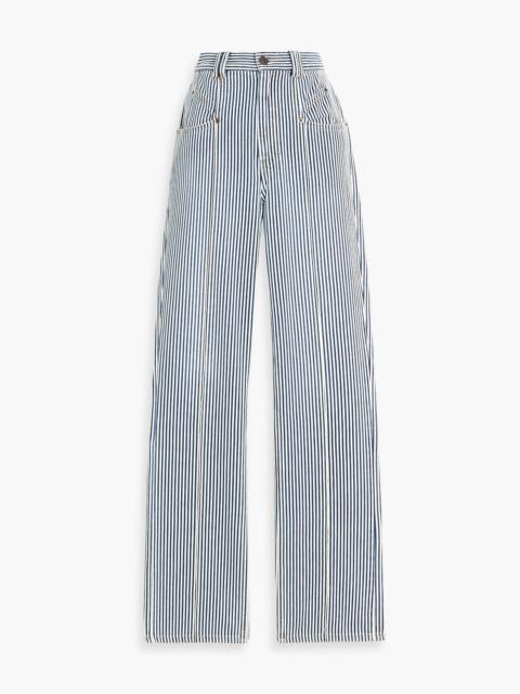 Isabel Marant Lirokae striped cotton-twill straight-leg pants