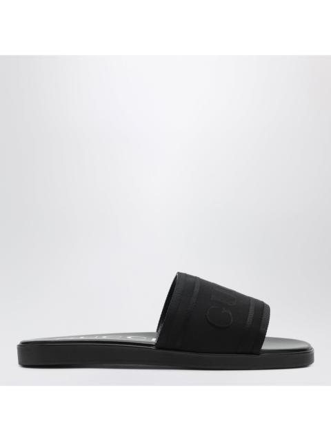 GUCCI Gucci Black Jacquard Fabric Slides Men