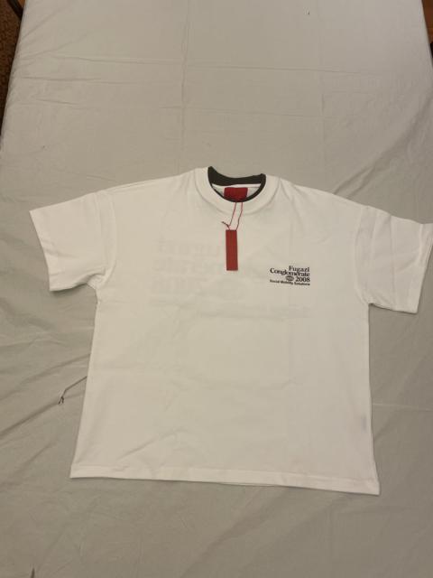 Fugazi double collar white tee