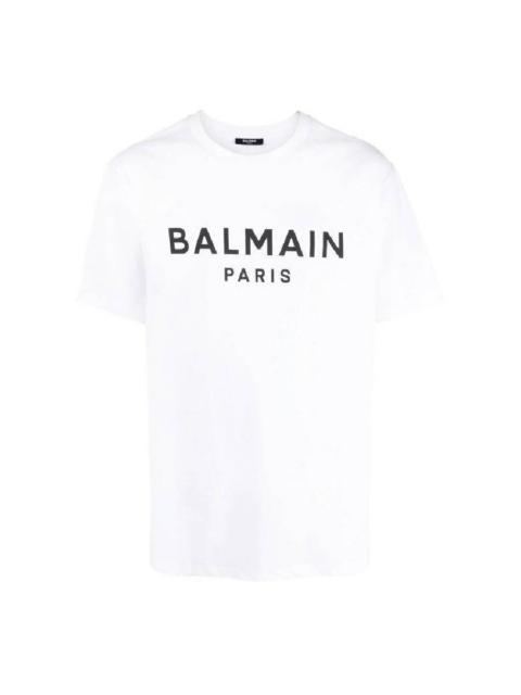 Balmain Balmain Logo Printed Cotton T Shirt, Size Large