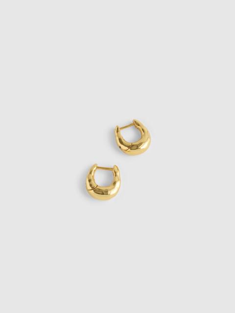 Madewell Hammered Puffy Huggie Hoop Earrings