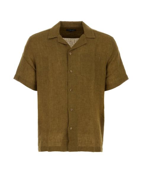 FRESCOBOL CARIOCA Khaki linen Angelo shirt