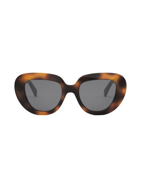 CELINE CELINE Bold 3 Dots 51mm Gradient Butterfly Sunglasses in Blonde Havana /Smoke at Nordstrom