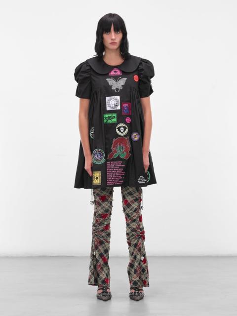 Chopova Lowena Black Alibi Patch Turnlock Dress