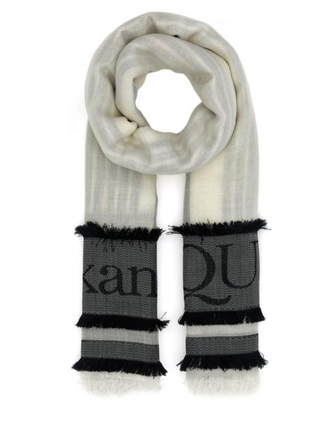 Alexander McQueen Ivory wool blend foulard