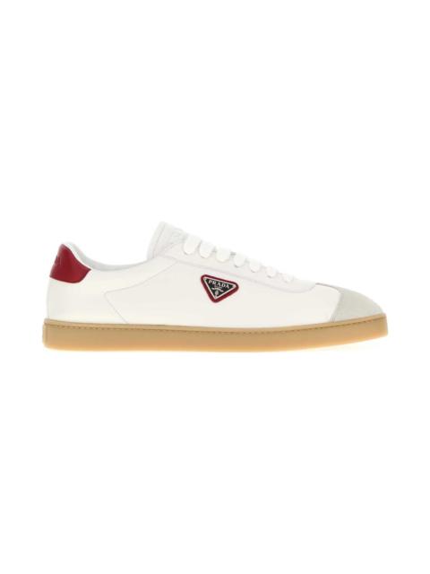 Prada White Napa Leather Sneakers