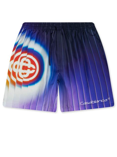 CASABLANCA SHOCKWAVE SILK SHORTS - MULTICOLOUR