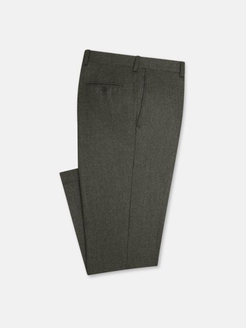 J. PRESS MADE-IN-CANADA OLIVE WOOL FLANNEL TROUSER