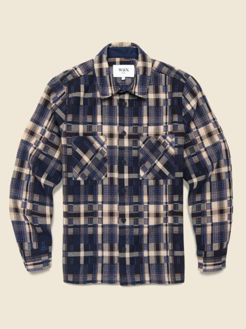 Wax London Whiting Overshirt - Glitch Check Natural