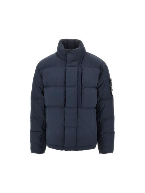 Stone Island Stone Island Cotton Nylon Tela Down Jacket Blue