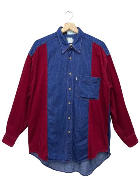 Other Designers Kansai Yamamoto - 🔥RARE 90’s KANSAI MAN FUN JEANS 7 Cuts Hybrid Cotton Shirts