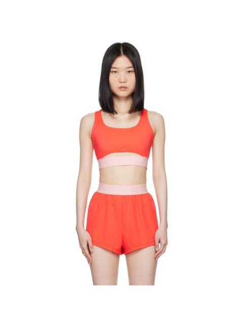VERSACE Orange Greca Border Bikini Top