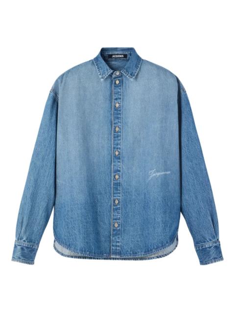 JACQUEMUS Jacquemus Men Button-Down Denim Shirt