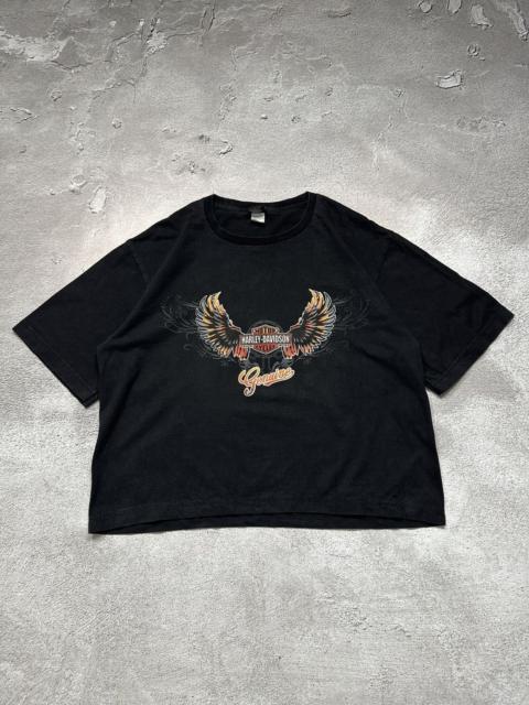 Other Designers Vintage 90s Harley Davidson Genuine Big Logo Cropped T-Shirt