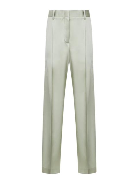 Jil Sander Jil Sander Women Pastel Green Envers Satin Fluid Trousers