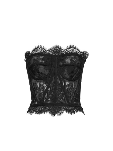 Dolce & Gabbana Dolce & Gabbana Women Black Chantilly Lace Bustier