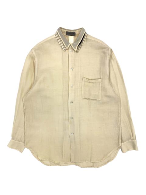 Yohji Yamamoto SS94 Triple Collar Raw-Textured Shirt
