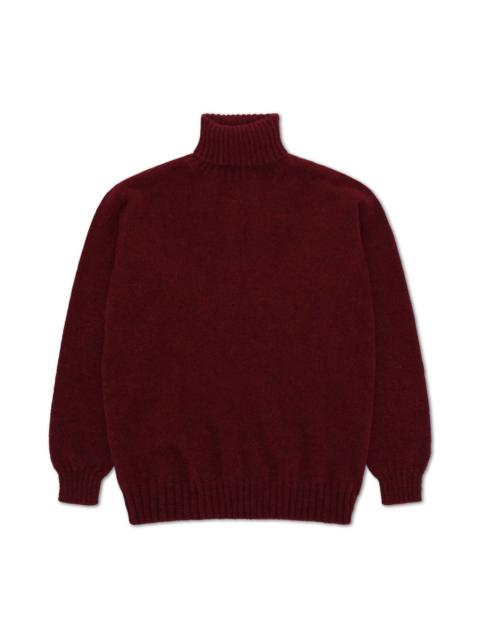 FORTELA Fortela Shetland Turtleneck Sweater in Burgundy at Nordstrom