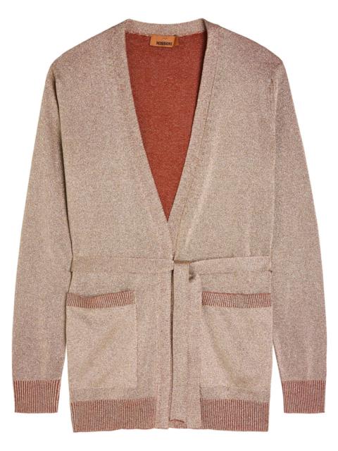 Missoni Missoni Belted Lamé-knit Cardigan