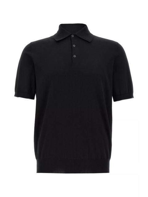 Brunello Cucinelli Men Stretch Cotton Polo Shirt