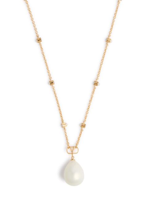 Valentino Valentino Garavani Pearl and Crystal-embellished Necklace