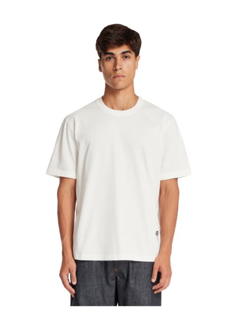 Bottega Veneta White Crewneck T-Shirt with Embroidery
