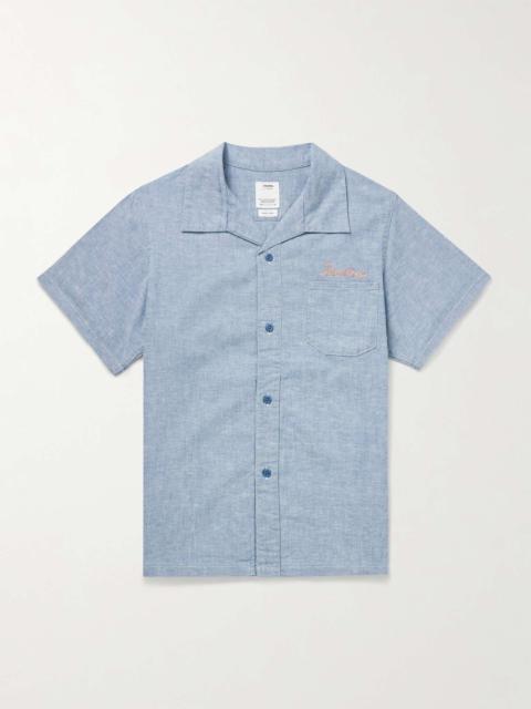 Embroidered Cotton-Chambray Shirt