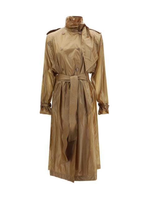 SAINT LAURENT Saint Laurent Translucent Technical Fabric Trench With Lavallière Collar