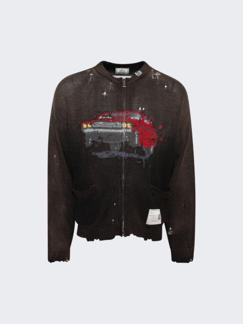 Maison MIHARAYASUHIRO Car Jacquard Knit Cardigan Black