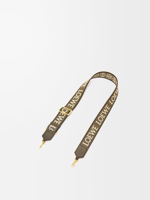 Loewe Anagram strap in jacquard and calfskin