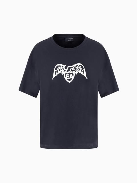 EMPORIO ARMANI Pima T-shirt with eagle logo