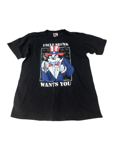 Other Designers Vintage - VTG 90s Uncle Skunk Wants You Weed T Shirt Single Stitch
