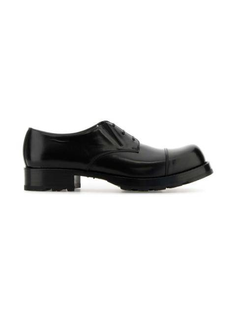 RANDOM IDENTITIES Black Leather Lace-up Shoes