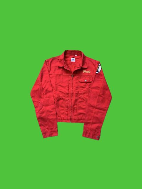 Other Designers Vintage Maverick Blue Bell Red Trucker Jacket Gerald Talon