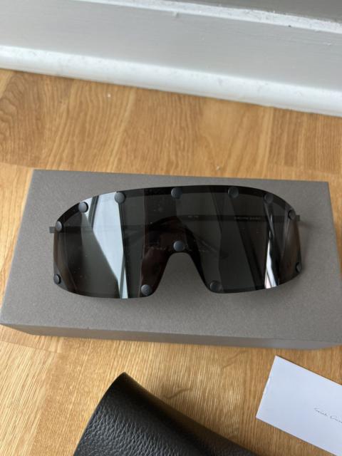 Rick Owens Black Shielding Sunglasses